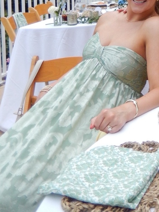 Lulus Dresses & Skirts - Lulus Sage Floral Burnout Strapless Maxi Dress Green - Size Large